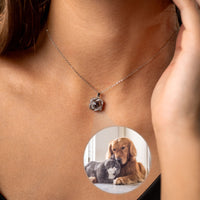 Thumbnail for Double Heart Photo Necklace - Personalised Necklace - Customised Necklace Necklace Brother & Sisters