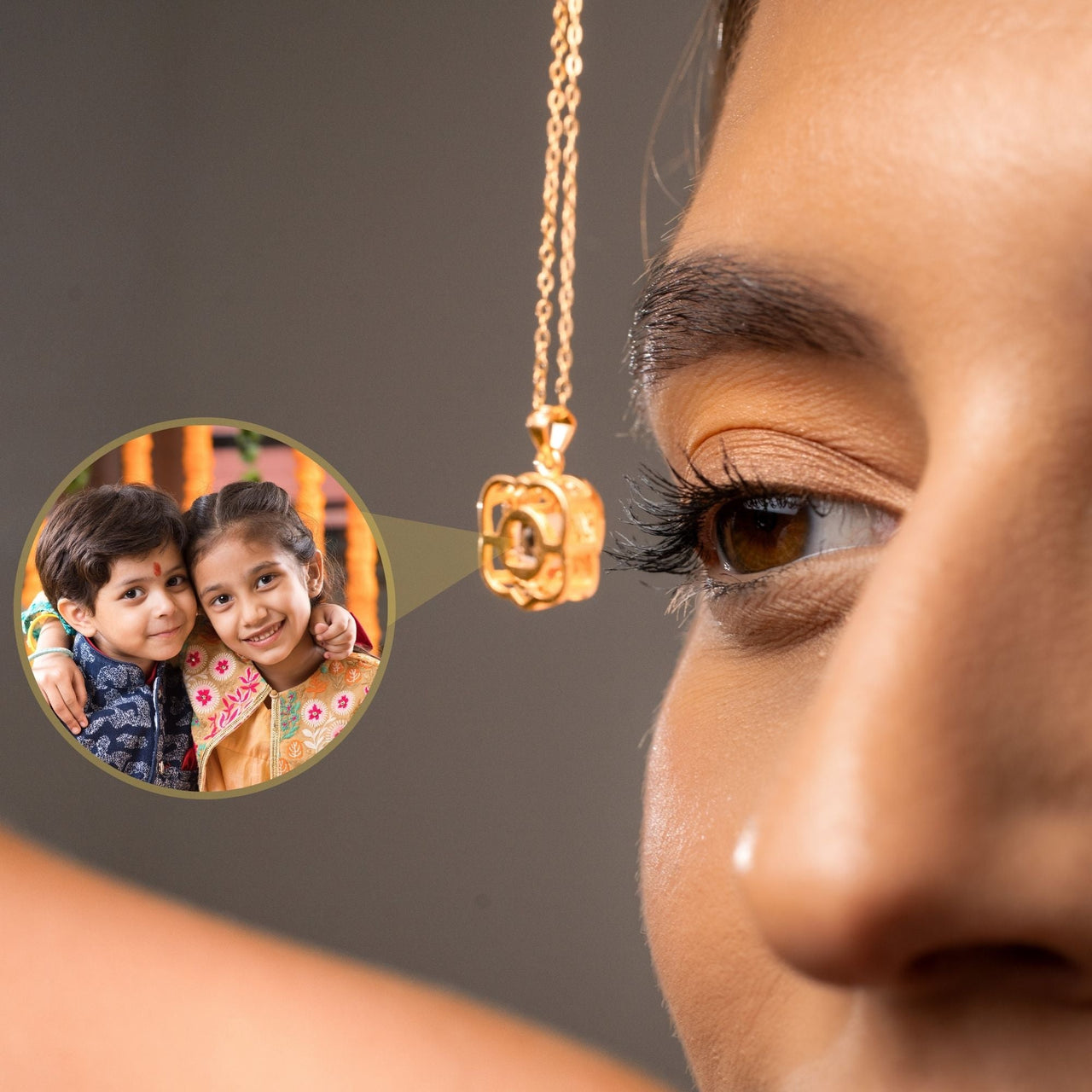 Double Heart Photo Necklace - Personalised Necklace - Customised Necklace Necklace Brother & Sisters