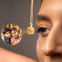 Thumbnail for Double Heart Photo Necklace - Personalised Necklace - Customised Necklace Necklace Brother & Sisters