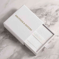 Thumbnail for Brother & Sisters packaging for Birth Flower Name Necklace in elegant white box.
