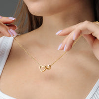 Thumbnail for Lovers Name Necklace - Custom Name Necklace - Personalised Necklace - Gifts for Mom - Personalized Gift Necklace Gold Brother & Sisters
