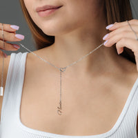 Thumbnail for Original Name Necklace - Personalised Necklace - Necklace for Best Friend - Gifts for Mother's Day - Gifts for Mom Necklace Brother & Sisters