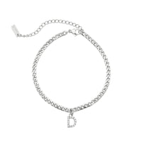 Thumbnail for Silver Initial Anklet - Ankle Bracelet - Anklet for Women - Silver Leg Bracelet Anklet D Brother & Sisters