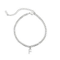 Thumbnail for Silver Initial Anklet - Ankle Bracelet - Anklet for Women - Silver Leg Bracelet Anklet F Brother & Sisters