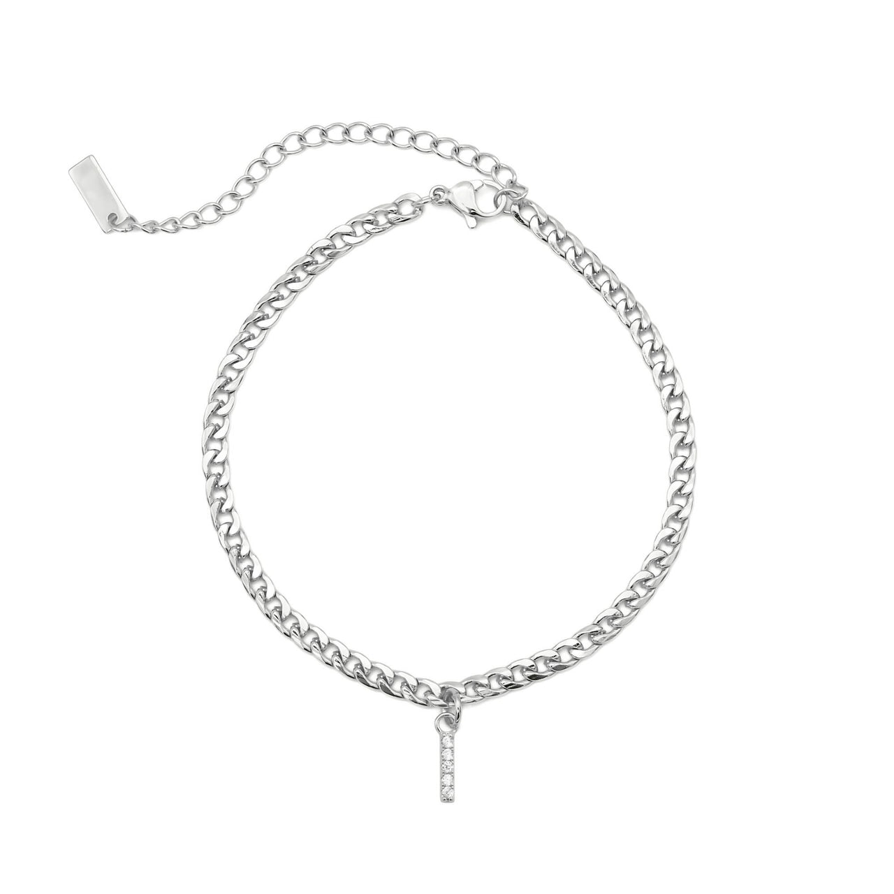 Silver Initial Anklet - Ankle Bracelet - Anklet for Women - Silver Leg Bracelet Anklet I Brother & Sisters