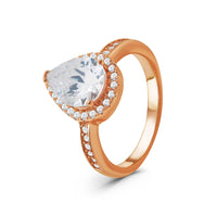 Thumbnail for Teardrop engagement ring — product photo on a white background, silver