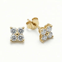Thumbnail for Crystal Flower Stud Earrings
