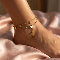 Thumbnail for Heart Pearl Anklet