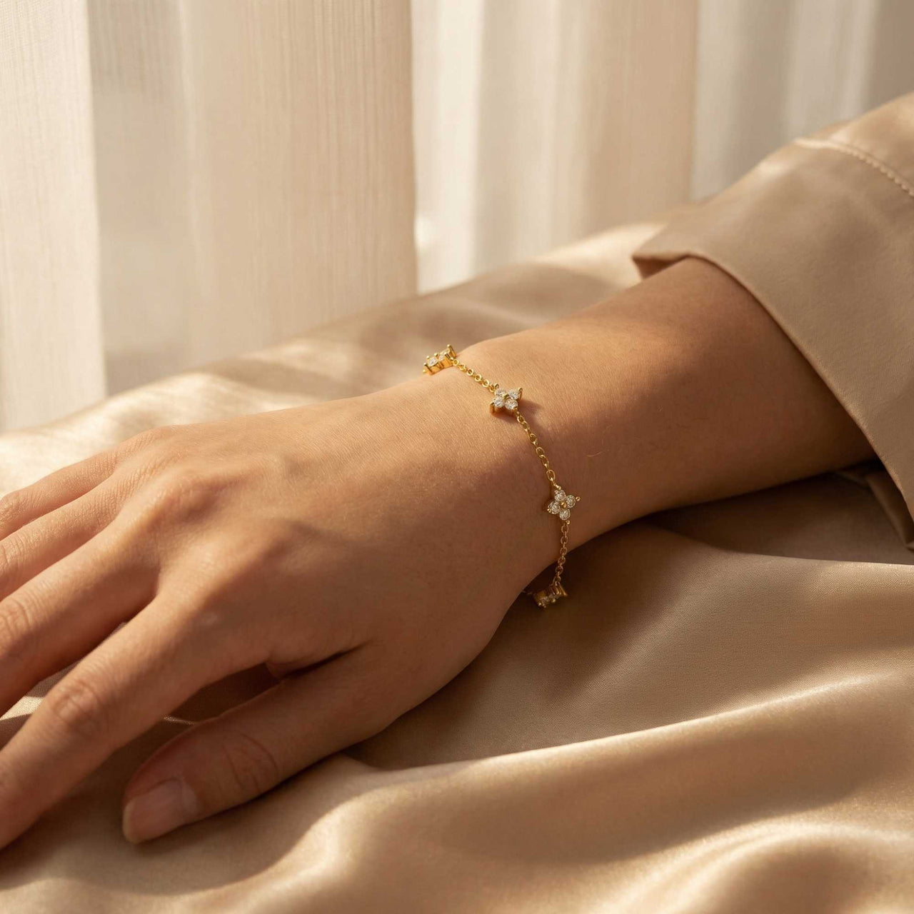 Crystal Flower Bracelet