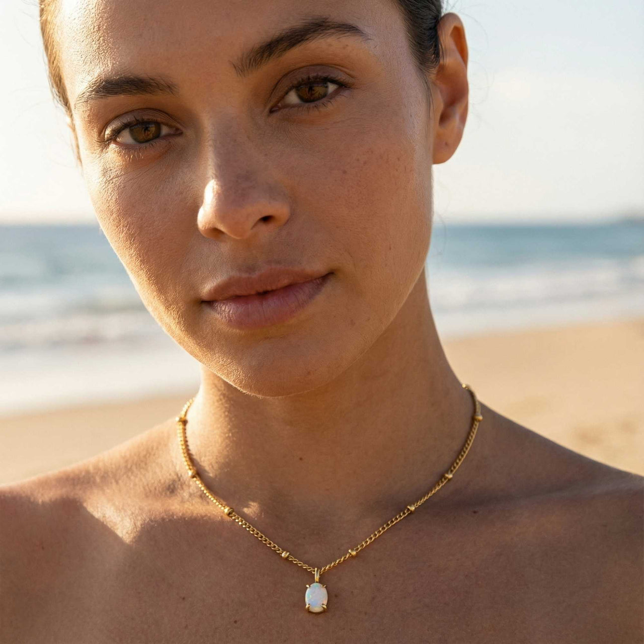 Opal Pendant Necklace