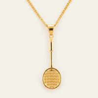 Thumbnail for Badminton Racket Necklace Gold – studio packshot | Brother & Sisters | SKU: Gold