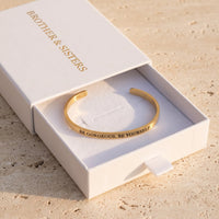 Thumbnail for Be Gorgeous, Be Yourself, gold bracelet — gift box | SKU: bgby-rg
