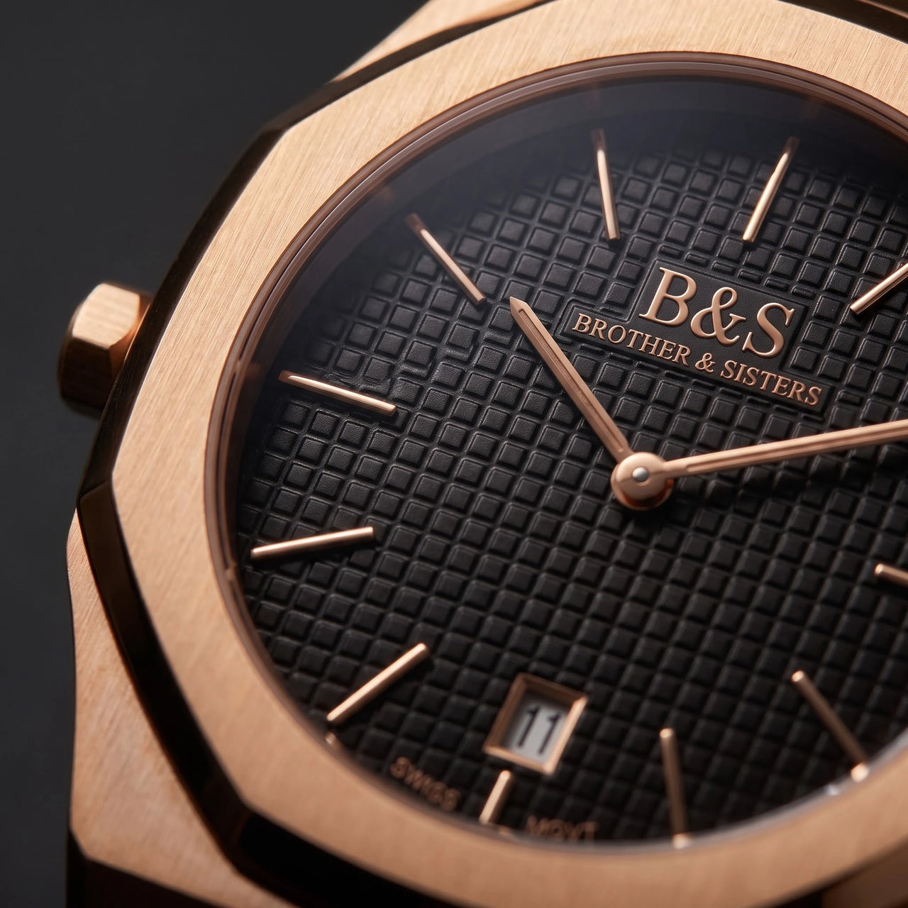 Black King men's watch, dial close-up – Brother & Sisters (SKU 01122019-black-king)