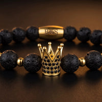 Thumbnail for Gold Crown with Lava Stones – macro close-up | Brother & Sisters | SKU: 22068514-gold-XS-14-15, 22068514-gold-S-16-17, 22068514-gold-M-18-19, 22068514-gold-L-20-21, 22068514-gold-XL-22-23