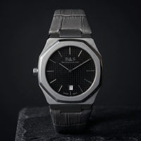 Thumbnail for Grey Signature men's watch, product photo – Brother & Sisters (SKU 01122019-grey-signature)