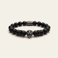 Thumbnail for Black Lion & Black Stones Bracelet – studio packshot | Brother & Sisters | SKU: 20712286-gun-black-XS-14-15, 20712286-gun-black-S-16-17, 20712286-gun-black-M-18-19, 20712286-gun-black-L-20-21, 20712286-gun-black-XL-22-23