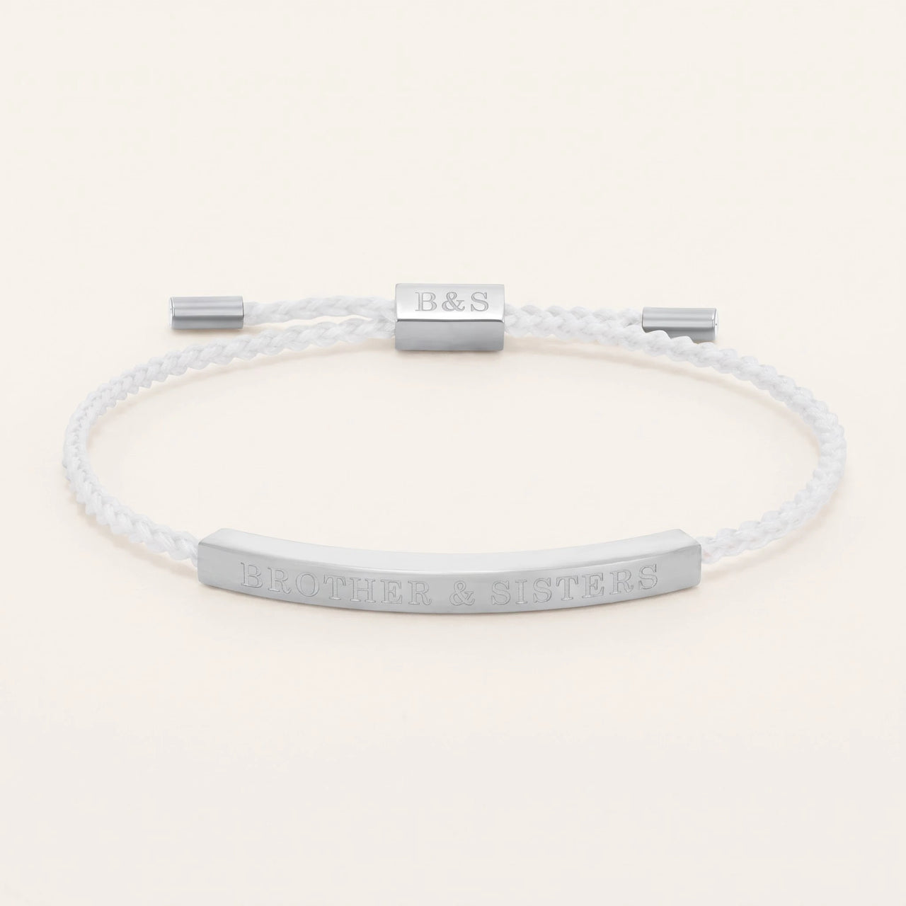 White string bracelet — product photo on a white background, silver | SKU: laperle-wg