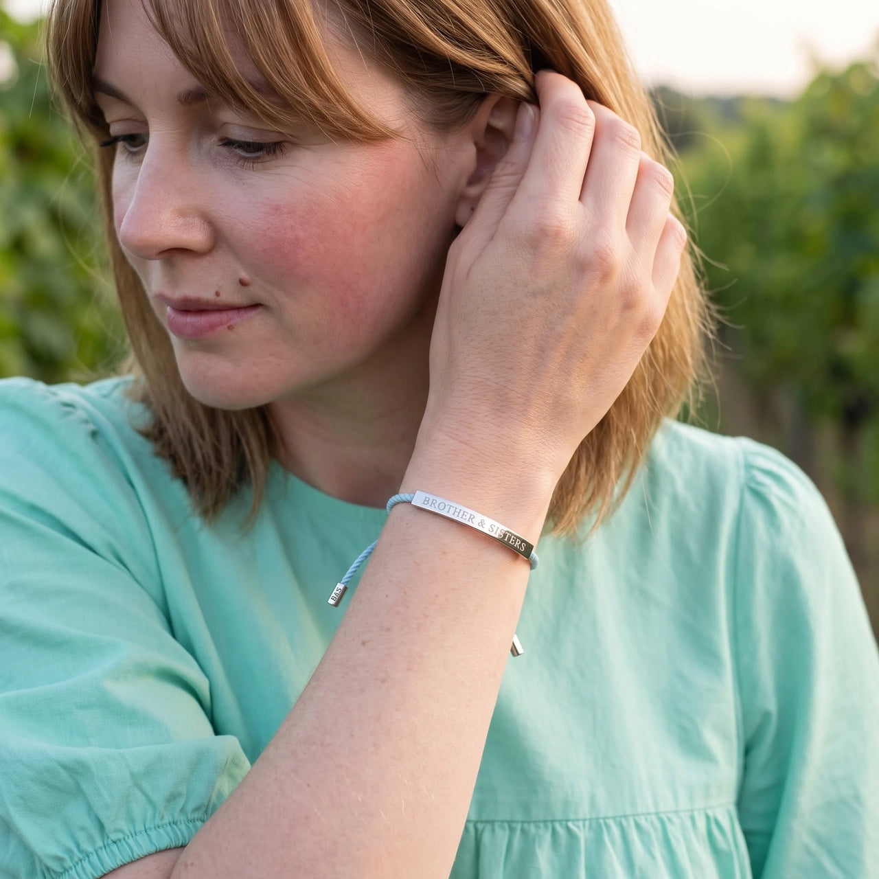 Le Ciel, silver bracelet — worn gesture | SKU: leciel-wg