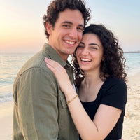 Thumbnail for Couple moment, she wears the Double bracelet in gold | SKU: ledouble
