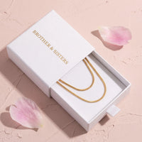 Thumbnail for Snake chain necklace — in the gift box, gold | SKU: lesimplenecklace