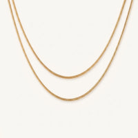 Thumbnail for Snake chain necklace — product photo on a white background, gold | SKU: lesimplenecklace