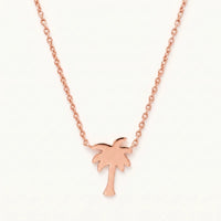 Thumbnail for Palm tree necklace — product photo on a white background, rose gold | SKU: 8732822-rose-gold-color