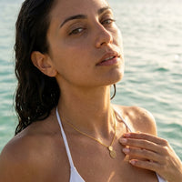 Thumbnail for Stainless steel necklace — worn in the water, waterproof, gold | SKU: 8050907-gold