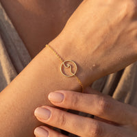 Thumbnail for Wave bracelet — close-up of the details, gold | SKU: 17429078-gold