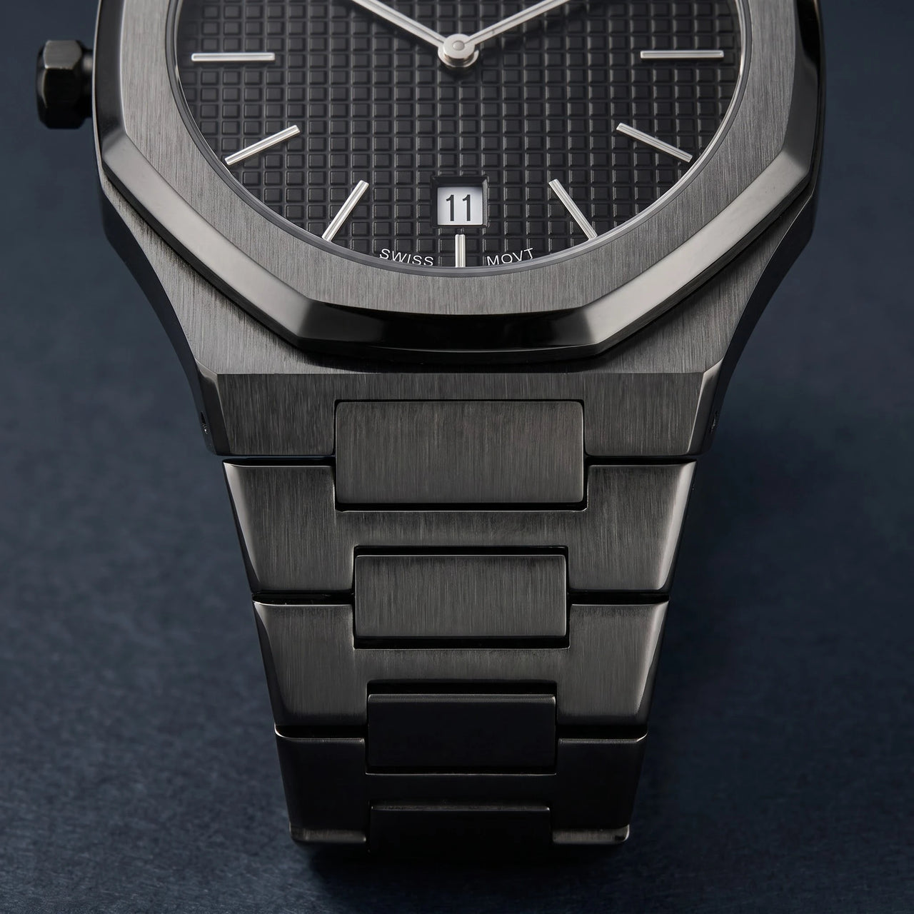 Phantom men's watch, dial close-up – Brother & Sisters (SKU 01122019-phantom)