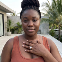 Thumbnail for Cushion cut engagement ring — worn, everyday gesture, silver | SKU: 497131-4.5-silver