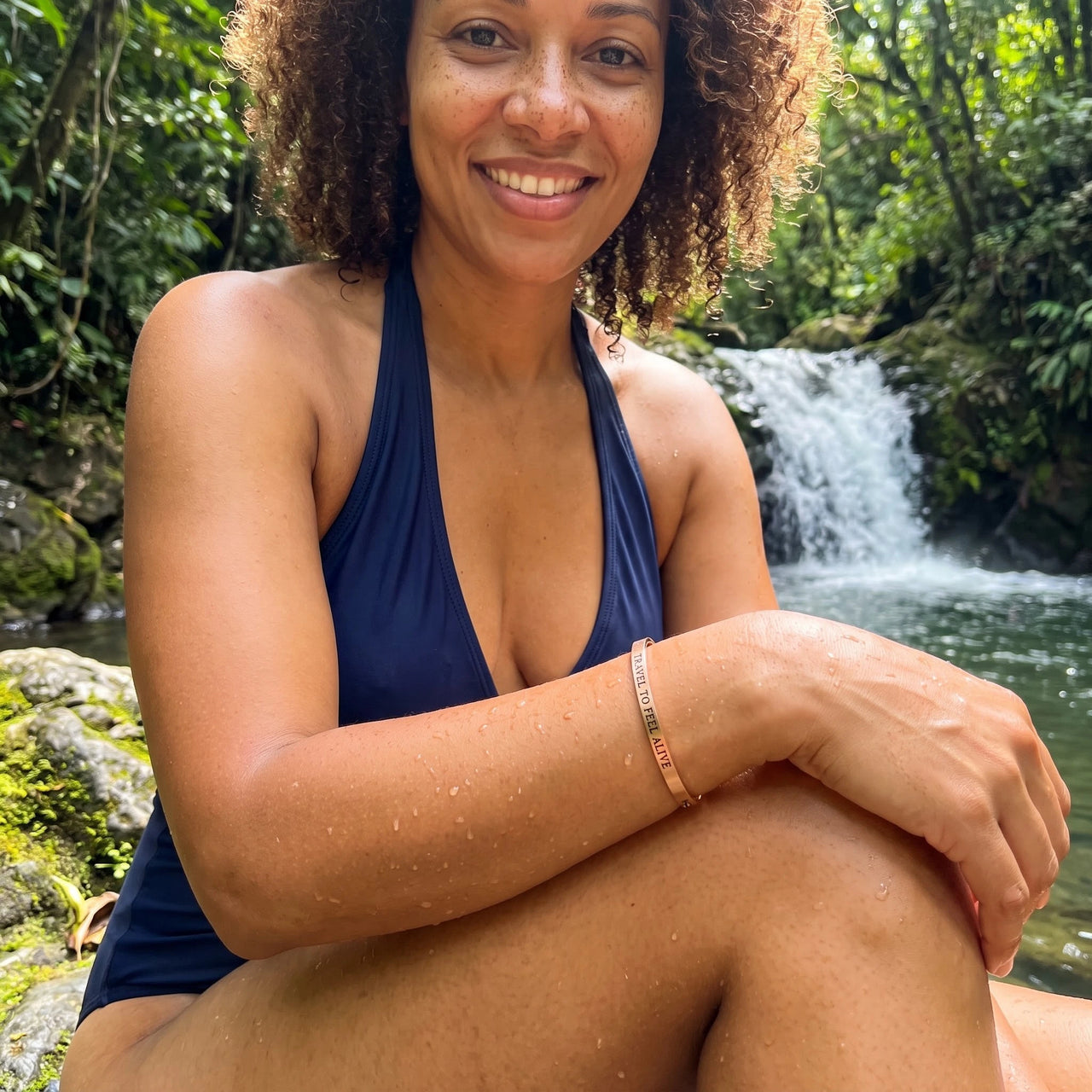 Travel bracelet — worn by the water, rose gold | SKU: ttfa-rg
