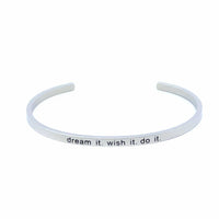 Thumbnail for Dream it. Wish it. Do it Bracelet 18k White Gold Brother & Sisters